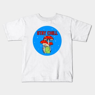 Stay Chill Cute Green Frog Kids T-Shirt